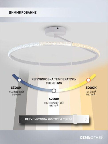 Потолочный светодиодный светильник Seven Fires Orion WD6022/1C-WT