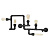 Потолочная люстра Ideal Lux Plumber PL5 Nero 136707