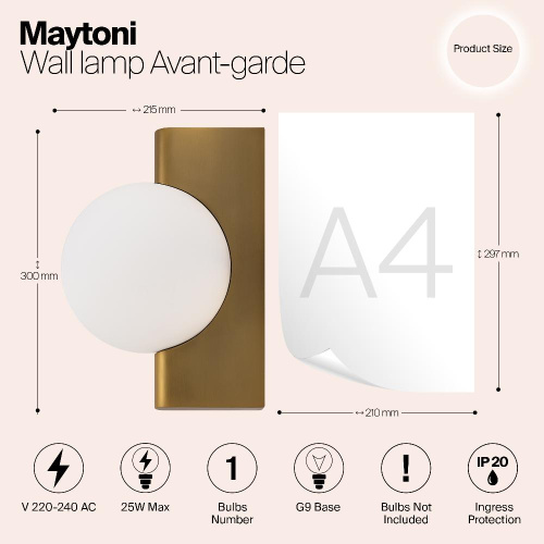 Бра Maytoni Avant-garde MOD324WL-01BS Бра Maytoni Avant-garde MOD324WL-01BS