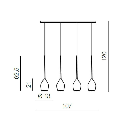 Подвесной светильник Azzardo Izza 4 AZ0100