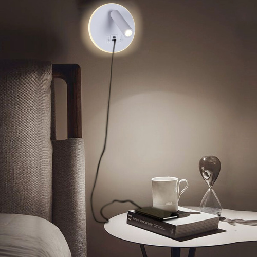 Настенный светодиодный светильник Reluce 86203-9.2-001KT LED12W+USB WT