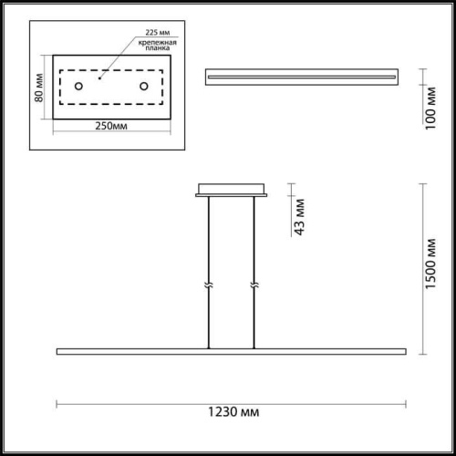 Подвесной светодиодный светильник Odeon Light Woody 3869/50L