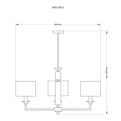 Подвесная люстра Kutek Mood Artu ART-ZW-3 (N)