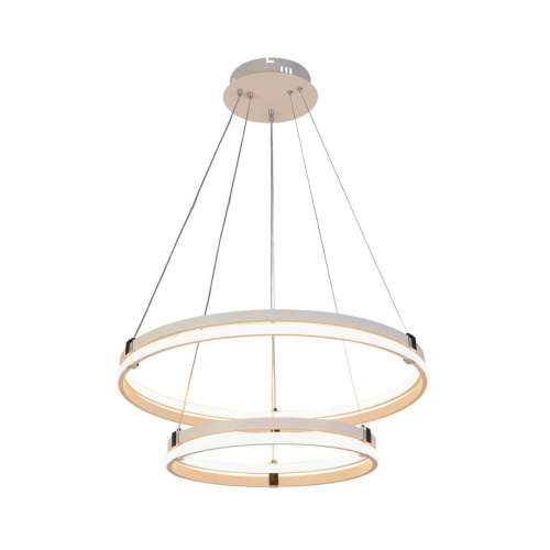 Подвесная светодиодная люстра Profit Light 6038/2 WHT+CHR Подвесная светодиодная люстра Profit Light 6038/2 WHT+CHR