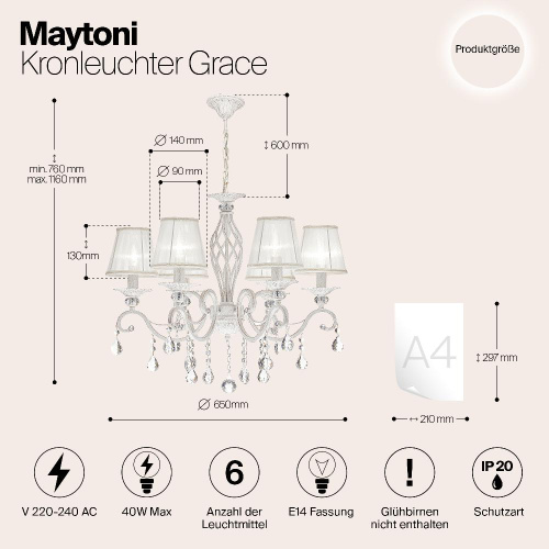 Люстра Maytoni ARM247-06-G