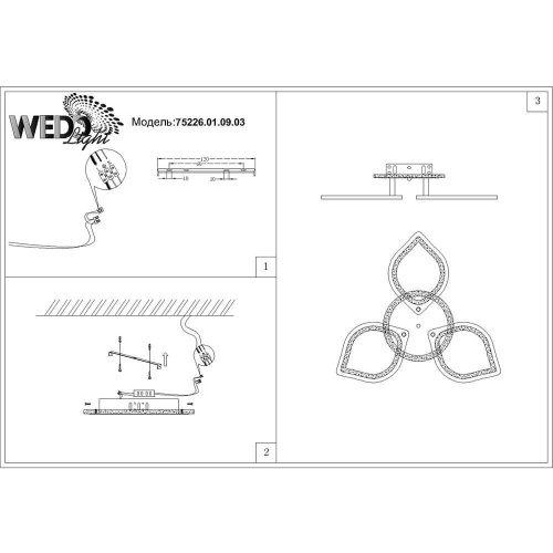 Потолочная светодиодная люстра Wedo light Танис 75226.01.09.03