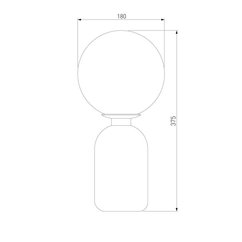 Настольная лампа Eurosvet Оптима Bubble 01197/1 черный жемчуг