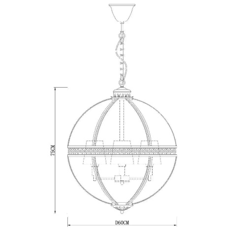 Люстра Residential 4L brass