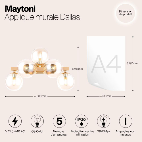 Бра Maytoni Dallas MOD547WL-05G