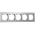 Рамка на 5 постов Werkel Aluminium алюминий W0051706 4690389158087