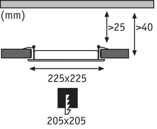 Встраиваемый светодиодный светильник Paulmann Smart Panel 50037