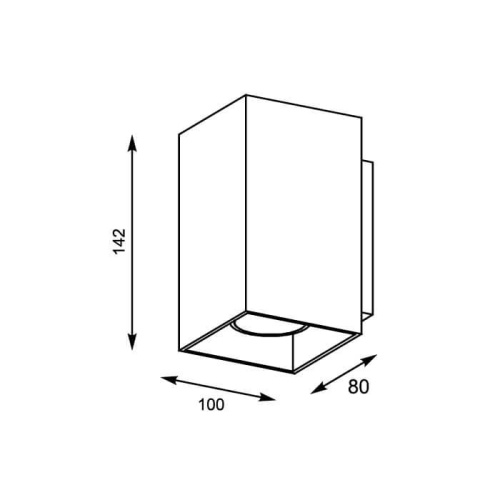 Настенный светильник Zumaline Sandy wl square white 92697