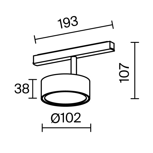 Трековый светильник Technical TR040-2-18W3K-BBS Трековый светильник Technical TR040-2-18W3K-BBS
