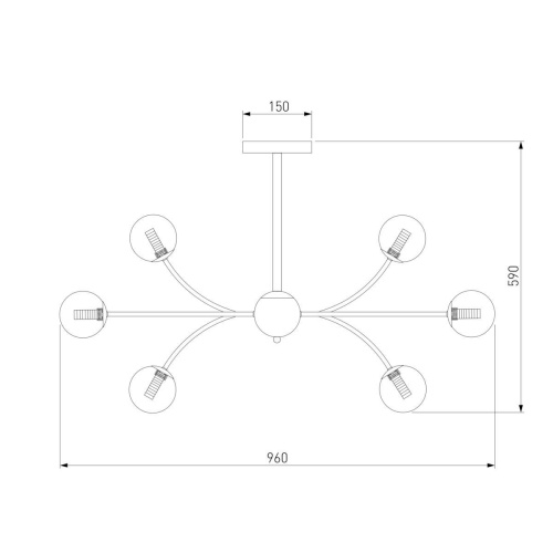 Подвесная люстра Eurosvet Astro 30180 матовое золото
