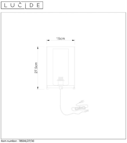Настольная лампа Lucide Dounia 78594/27/30