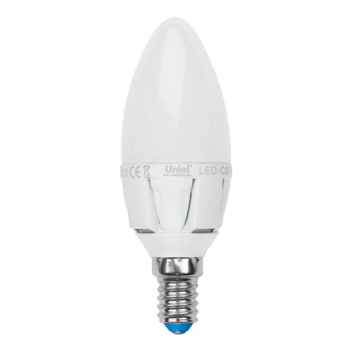 Лампа светодиодная диммируемая Uniel E14 6W 3000K матовая LED-C37-6W/WW/E14/FR/DIM PLP01WH UL-00000690 Лампа светодиодная диммируемая Uniel E14 6W 3000K матовая LED-C37-6W/WW/E14/FR/DIM PLP01WH UL-00000690