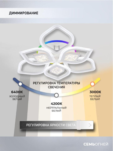 Потолочная светодиодная люстра Seven Fires Dzhena SF5050/10C-WT-RGB