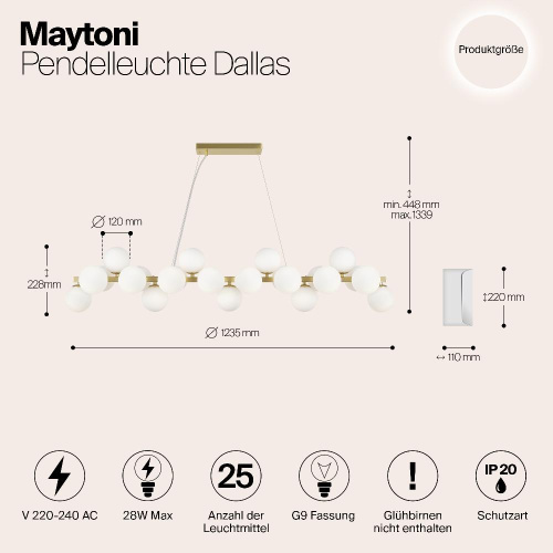 Подвесной светильник Maytoni MOD547PL-25BS Подвесной светильник Maytoni MOD547PL-25BS