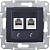Розетка телефонная 2хRJ11 Schneider Electric Sedna SDN4201170