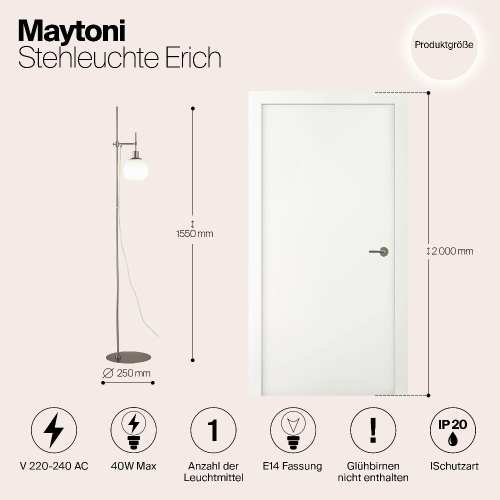 Торшер Maytoni Erich MOD221-FL-01-N