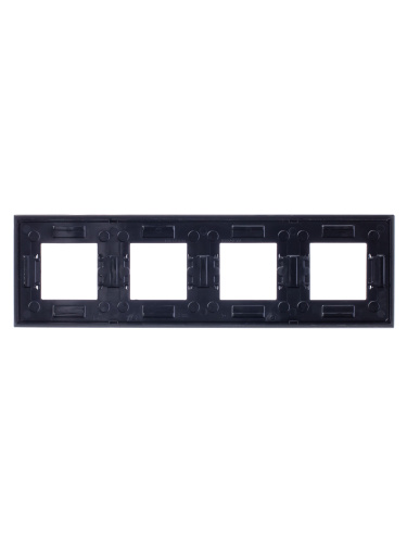 Рамка 4-постовая ABB Zenit стекло графит 2CLA227400N3801 Рамка 4-постовая ABB Zenit стекло графит 2CLA227400N3801