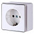 Розетка Werkel с заземлением и шторками Gallant белая WL15-02-02 4690389102097