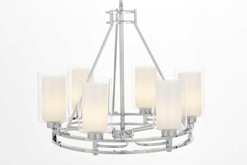 Подвесная люстра Lumina Deco Marietta LDP 8025-6 CHR+WT Подвесная люстра Lumina Deco Marietta LDP 8025-6 CHR+WT