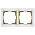 Рамка Werkel Snabb на 2 поста белый/золото WL03-Frame-02-white/GD 4690389083884