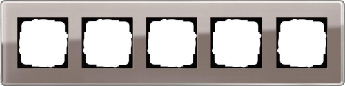 Рамка 5-постовая Gira Esprit C дымчатое стекло 0215522