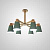 Потолочная Люстра Prop 6 Green By Imperiumloft