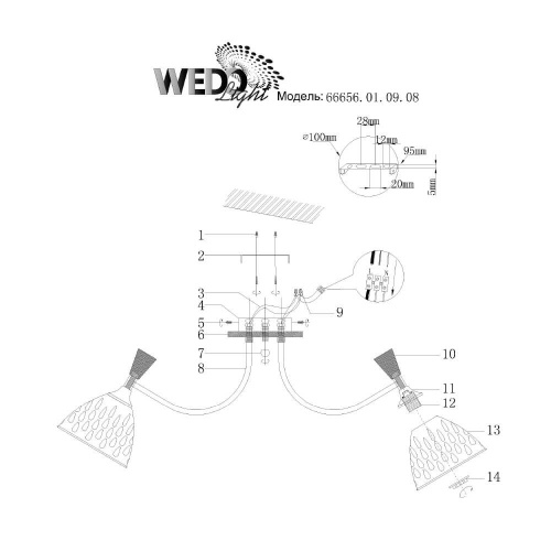 Потолочная люстра Seven Fires Gudi 66656.01.09.08 Потолочная люстра Seven Fires Gudi 66656.01.09.08
