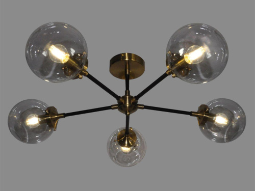 Потолочная люстра Elvan LU-208/5-E27-BkBaCl