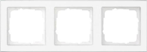 Рамка 3-постовая Gira E2 полностью надписываемая чисто-белый глянцевый 071322