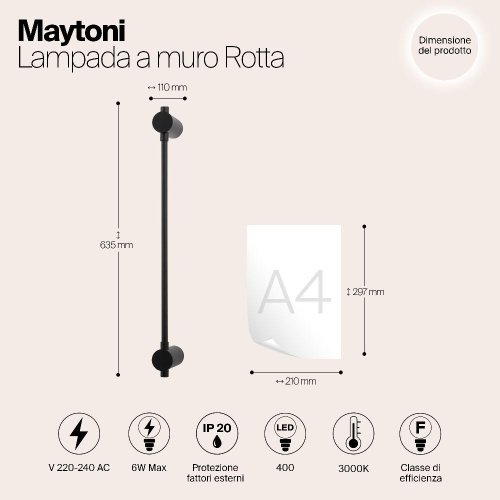 Бра Maytoni Rotta MOD413WL-L6B3K Бра Maytoni Rotta MOD413WL-L6B3K
