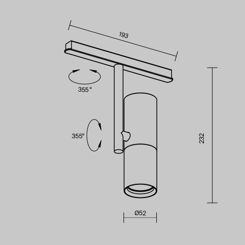 Трековый светильник Technical TR005-4-12W-DS-BW Трековый светильник Technical TR005-4-12W-DS-BW