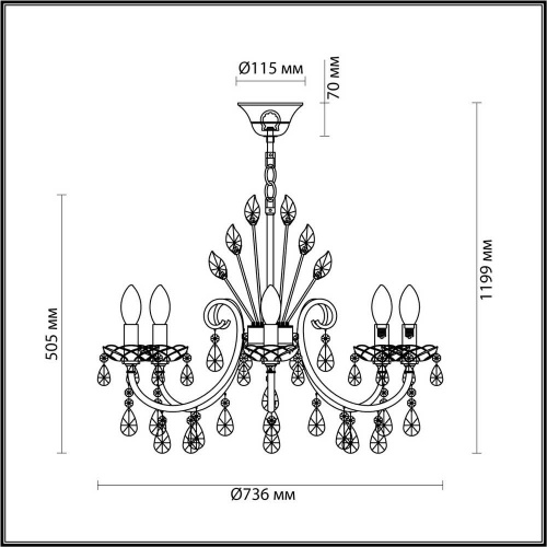 Подвесная люстра Odeon Light Hall Versia 4977/8 Подвесная люстра Odeon Light Hall Versia 4977/8
