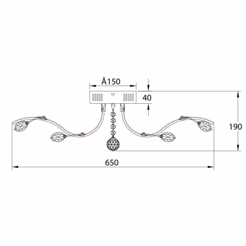 Потолочная люстра Rivoli Radiante 6001-108 Б0038146