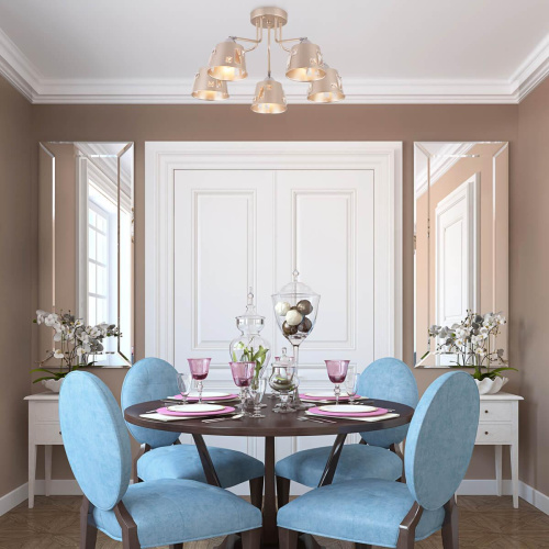 Потолочная люстра Eurosvet Benna 70105/5 шампань