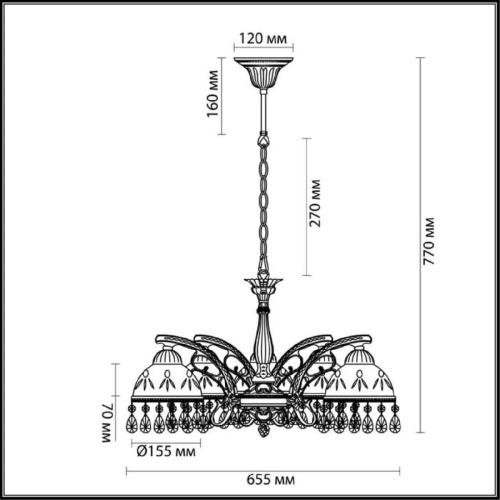 Подвесная люстра Lumion Avifa 2989/5 Подвесная люстра Lumion Avifa 2989/5