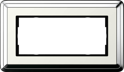 Рамка 2-модульная Gira ClassiX хром/кремовый 1002643