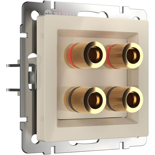 Акустическая розетка Werkel х4 слоновая кость WL03-AUDIOx4 ivory 4690389059247