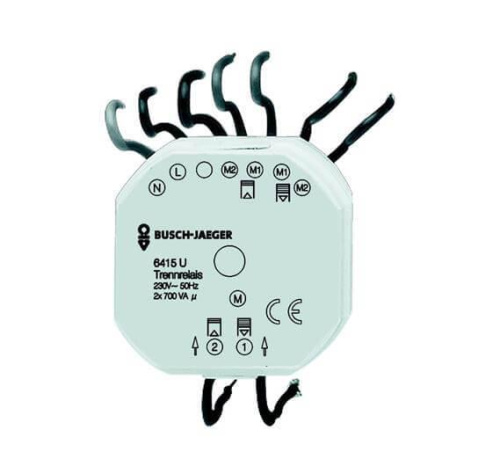 Реле разделительное ABB BJE для управления жалюзи 6411 U, 6411 U/S и 6454 U-10x 2CKA006410A0395 Реле разделительное ABB BJE для управления жалюзи 6411 U, 6411 U/S и 6454 U-10x 2CKA006410A0395