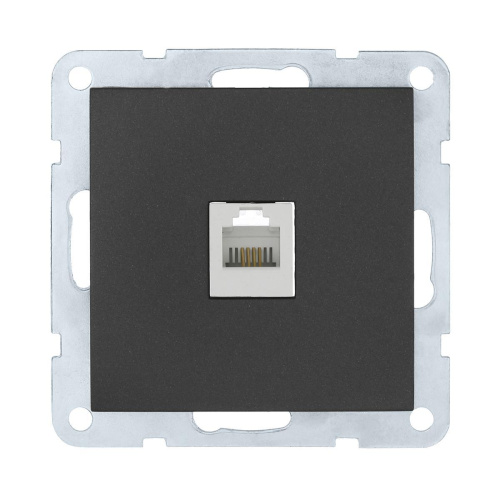 Розетка LK Studio компьютерная RJ-45 кат. 5е с накладкой (черный бархат) LK60 866108-1 Розетка LK Studio компьютерная RJ-45 кат. 5е с накладкой (черный бархат) LK60 866108-1