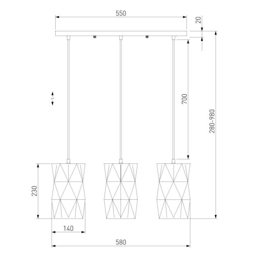 Подвесной светильник Eurosvet Reprise 50145/3 черный Подвесной светильник Eurosvet Reprise 50145/3 черный