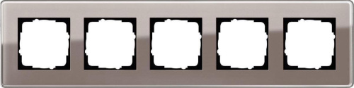 Рамка 5-постовая Gira Esprit C дымчатое стекло 0215522