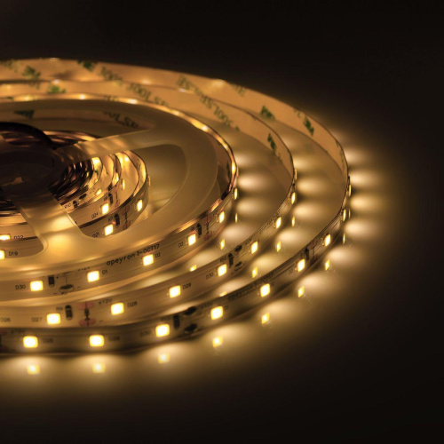 Светодиодная влагозащищенная лента Apeyron 4,8W/m 60LED/m 3528SMD теплый белый 5M 00-72 Светодиодная влагозащищенная лента Apeyron 4,8W/m 60LED/m 3528SMD теплый белый 5M 00-72