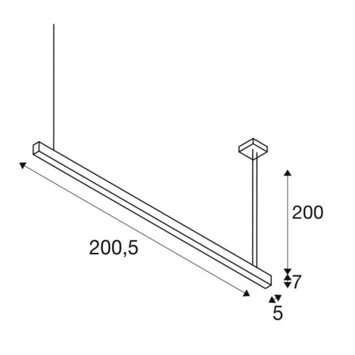 Подвесной светодиодный светильник SLV Glenos 1001409