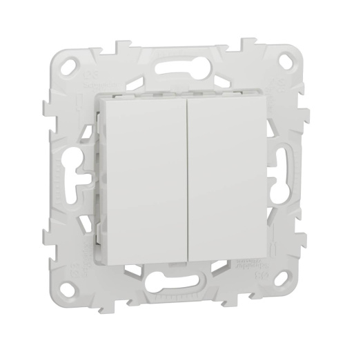 Выключатель двухклавишный Schneider Electric Unica New NU521118