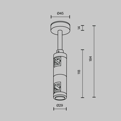 Комплектующие для трековой системы Technical TRA156C-D1-B Комплектующие для трековой системы Technical TRA156C-D1-B