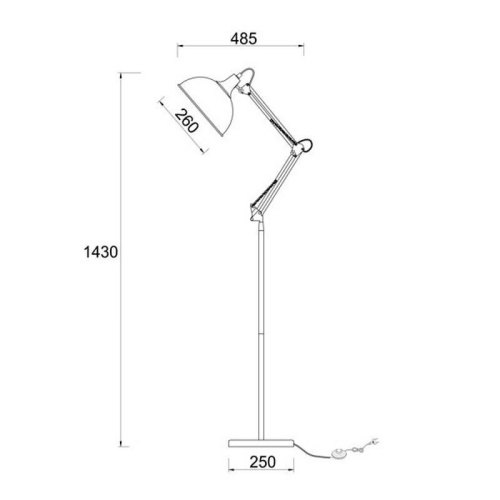 Торшер Zumaline Milo SL598-CH Торшер Zumaline Milo SL598-CH